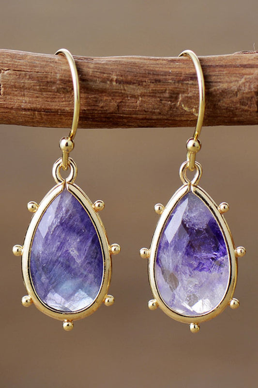 Amethyst Tear Drop Earrings